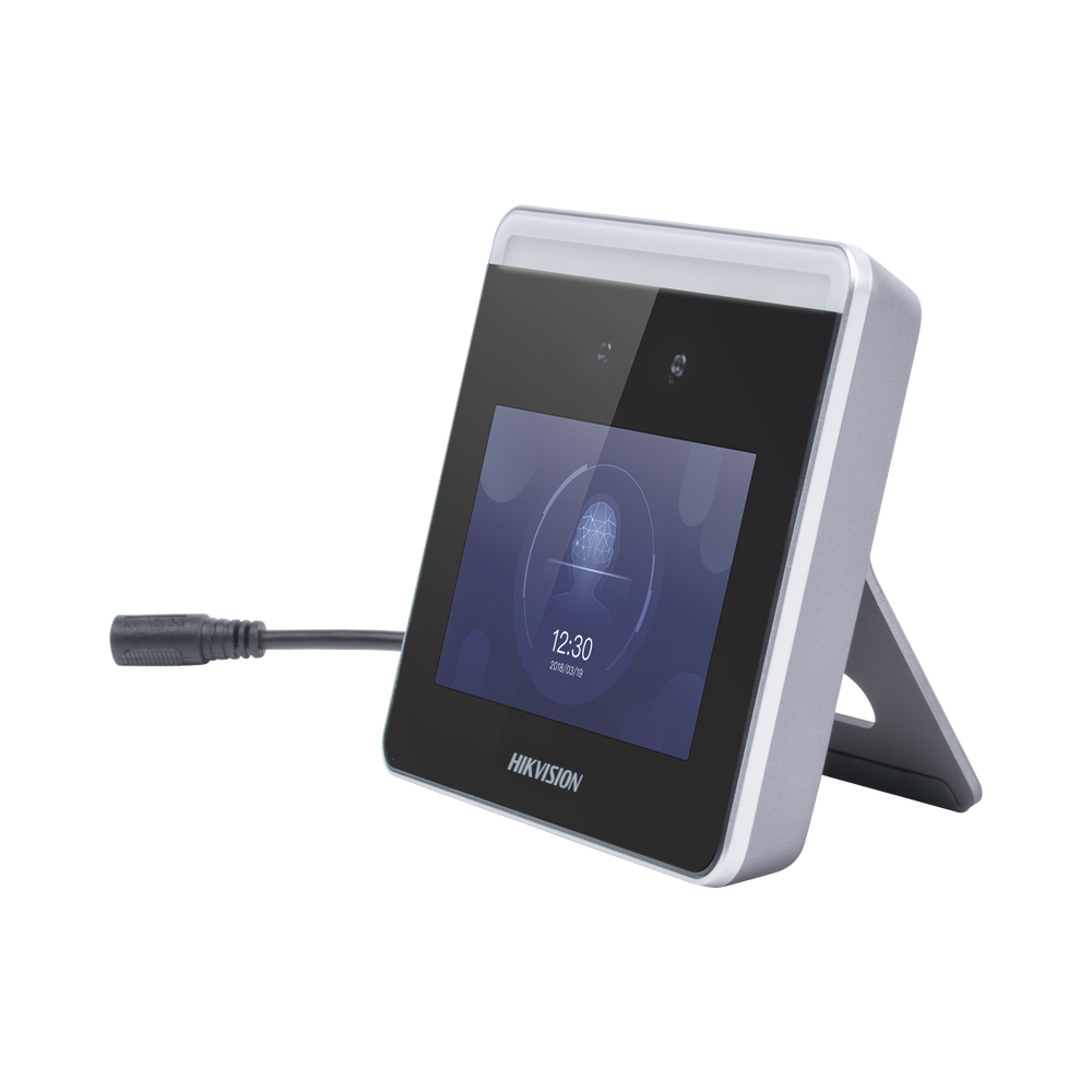 Terminal WIFI de Reconocimiento Facial ULTRA RÁPIDO y lectura de CÓDIGOS QR / Asistencia + Control de Acceso / Soporta APP de Hik-Connect (P2P) / Hasta 1.5 Mts de Reconocimiento Incluso en Movimiento