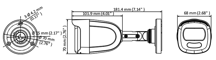 DS-2CE10DFT-FC CÁMARA HIKVISION BULLET 2MP / COLOR VU / 3.6 MM