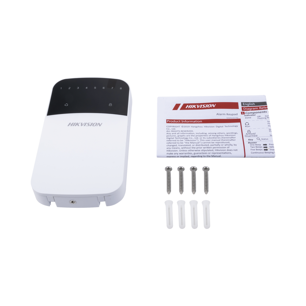 Teclado de LEDs / Cableado / 8 Zonas / Compatible con Panel Híbrido Hikvision
