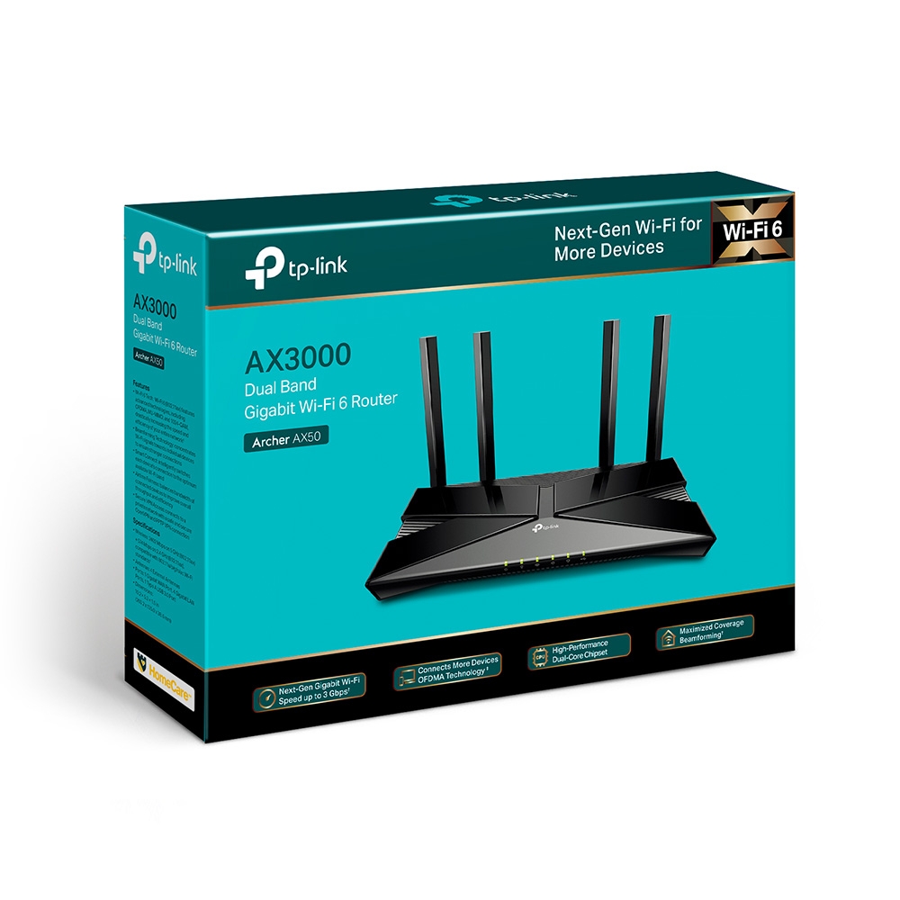 ROUTER WI-FI 6 DOBLE BANDA 5 PUERTOS GIGABIT 3 GBPS 802.11AX 4 ANTENAS