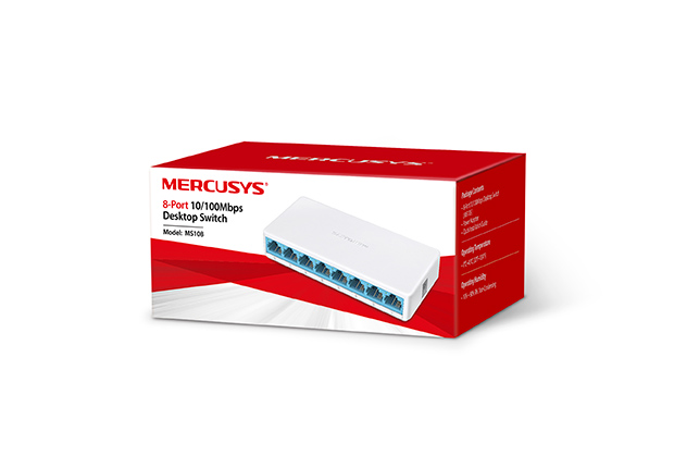 SWITCH NO ADMINISTRABLE DE ESCRITORIO CON 8 PUERTOS 10/100 MBPS ULTRA COMPACTO