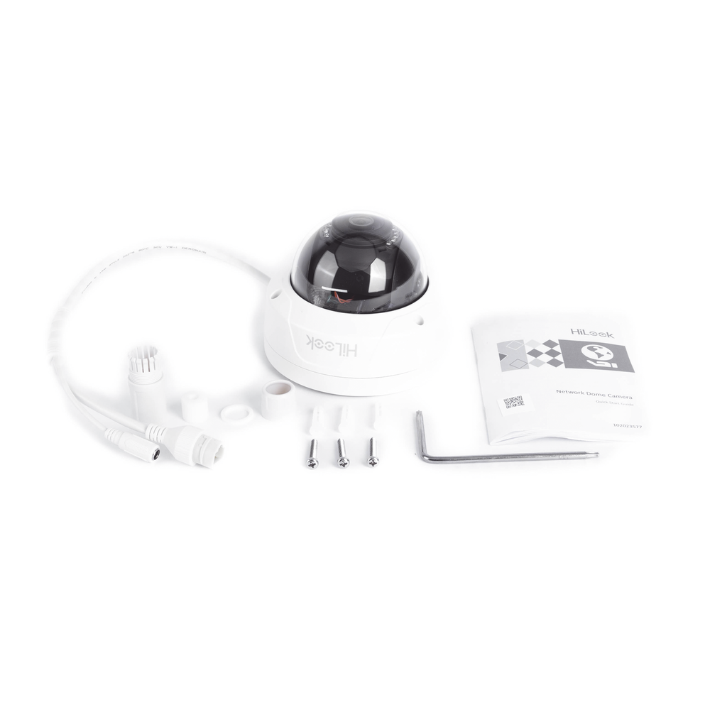 CÁMARA IP TIPO DOMO ANTIVANDALICO EXIR HILOOK DE 2MP.