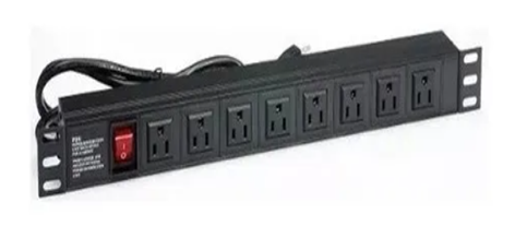 REGLETA TIPO PDU DE 6 TOMAS UNIVERSALES PARA RACK / 110V / 10A / 482.6 MM