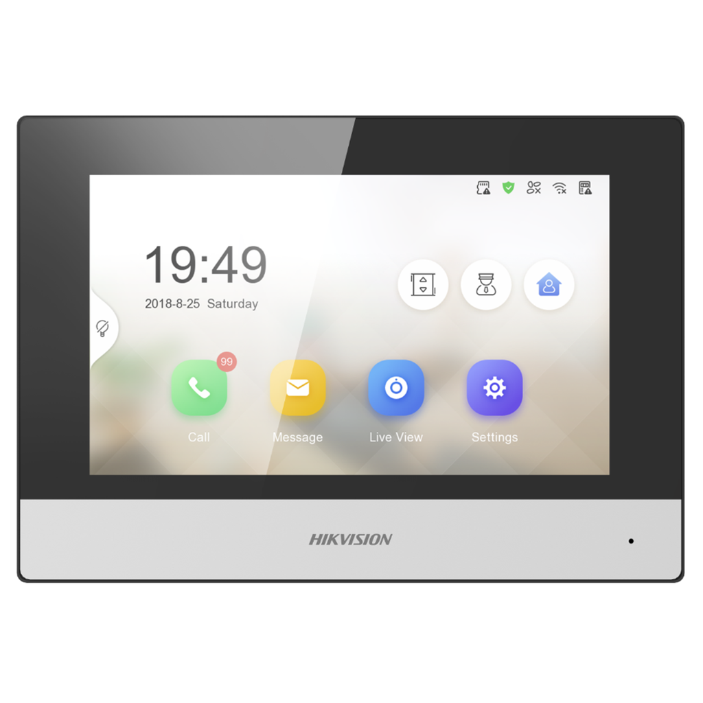 MONITOR IP 7" PARA VIDEO PORTERO / TÁCTIL / WIFI / VÍDEO EN VIVO / APERTURA REMOTA / LLAMADA ENTRE MONITORES / AUDIO DE DOS VÍAS / 200MM X 140MM X 15.1MM