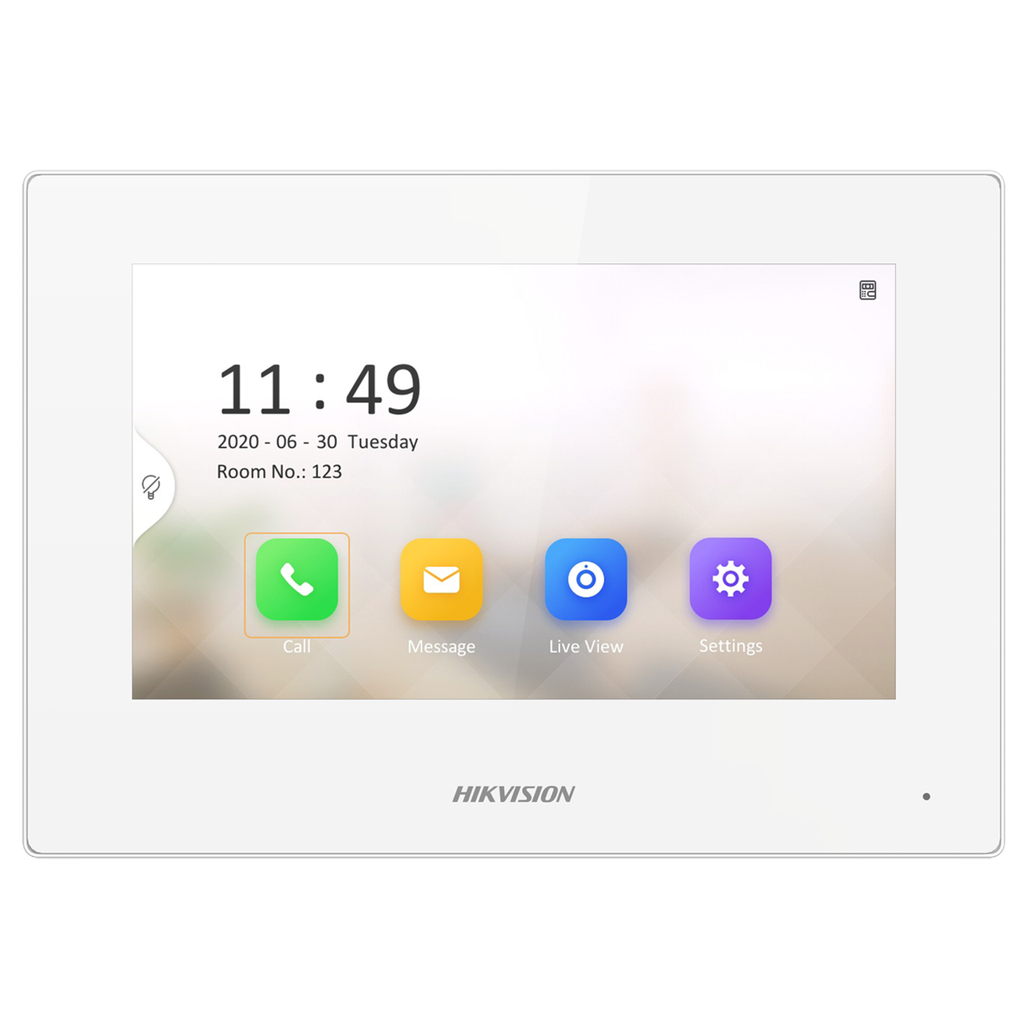 MONITOR IP 7" PARA VIDEO PORTERO / VÍDEO EN VIVO / POE ESTÁNDAR / APERTURA REMOTA / LLAMADA ENTRE MONITORES / AUDIO DE DOS VÍAS / POLICARBONATO