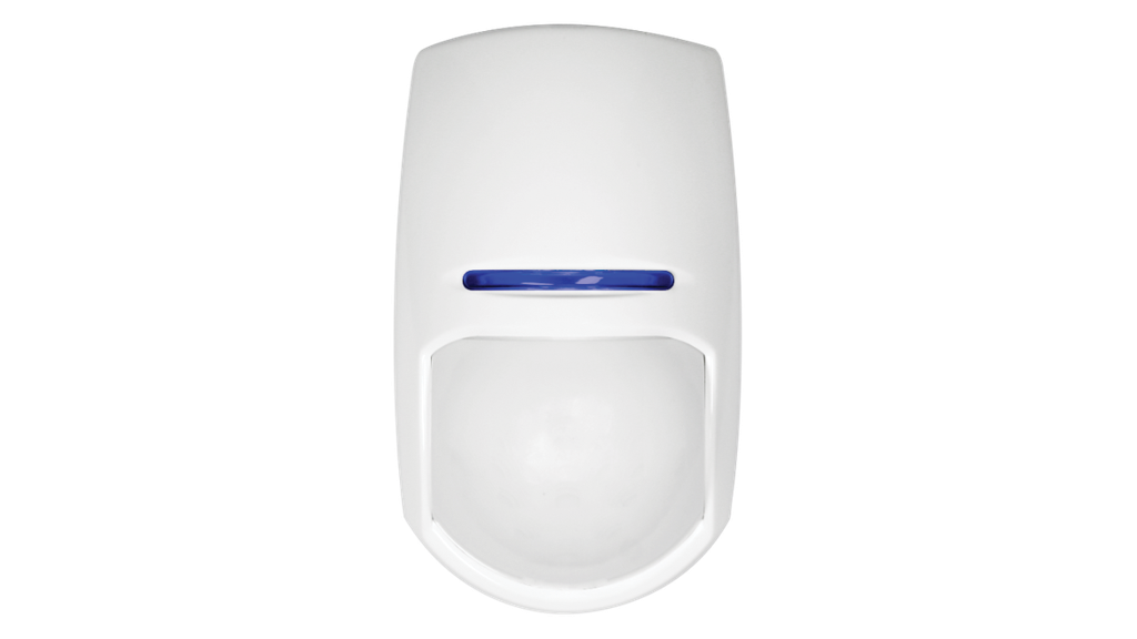 SENSOR DE MOVIMIENTO / DETECTOR PIR INTERNO DE 15 METROS, CON TECNOLOGÍA DUAL Y CABLEADO,