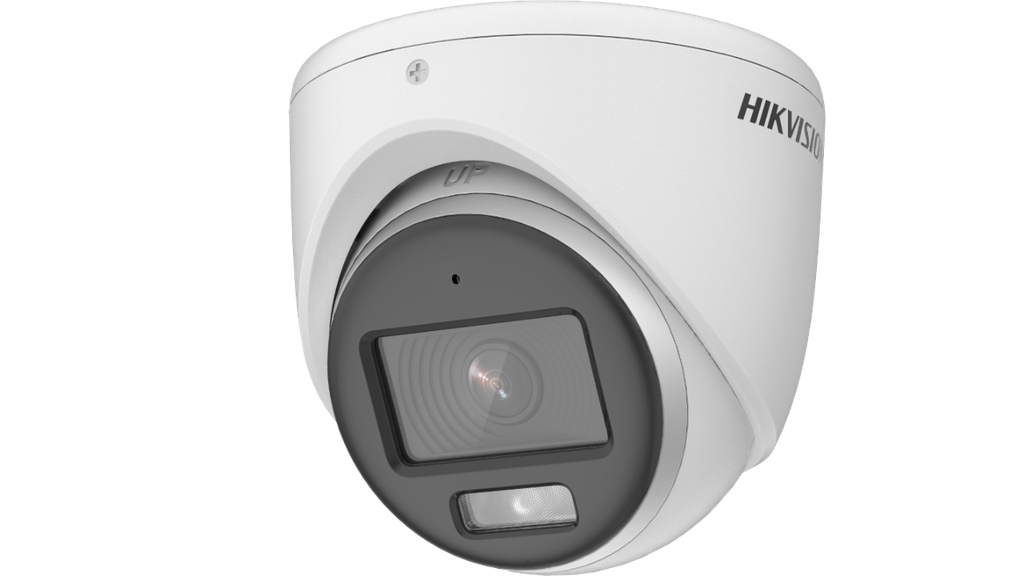 CÁMARA DOMO TURBO HD 5 MP / 2.8 MM / 3K 2960 X 1665 / COLORVU / IMAGEN A COLOR 24/7 / METAL / LUZ BLANCA 20 MTS / MICRÓFONO INTEGRADO / EXTERIOR IP67 / TVI-AHD-CVI-CVBS / DWDR