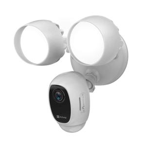 CÁMARA IP WIFI 2 MP / 2.8MM / 1080P / CON 2 LÁMPARAS LED / EXTERIOR IP65 / AUDIO / SIRENA / BLANCO