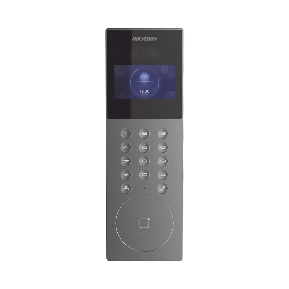 VIDEO PORTERO IP 2 MP / 1080P / RECONOCIMIENTO FACIAL / TARJETA MIFARE / APP / ANGULO 120° / POE / IP65