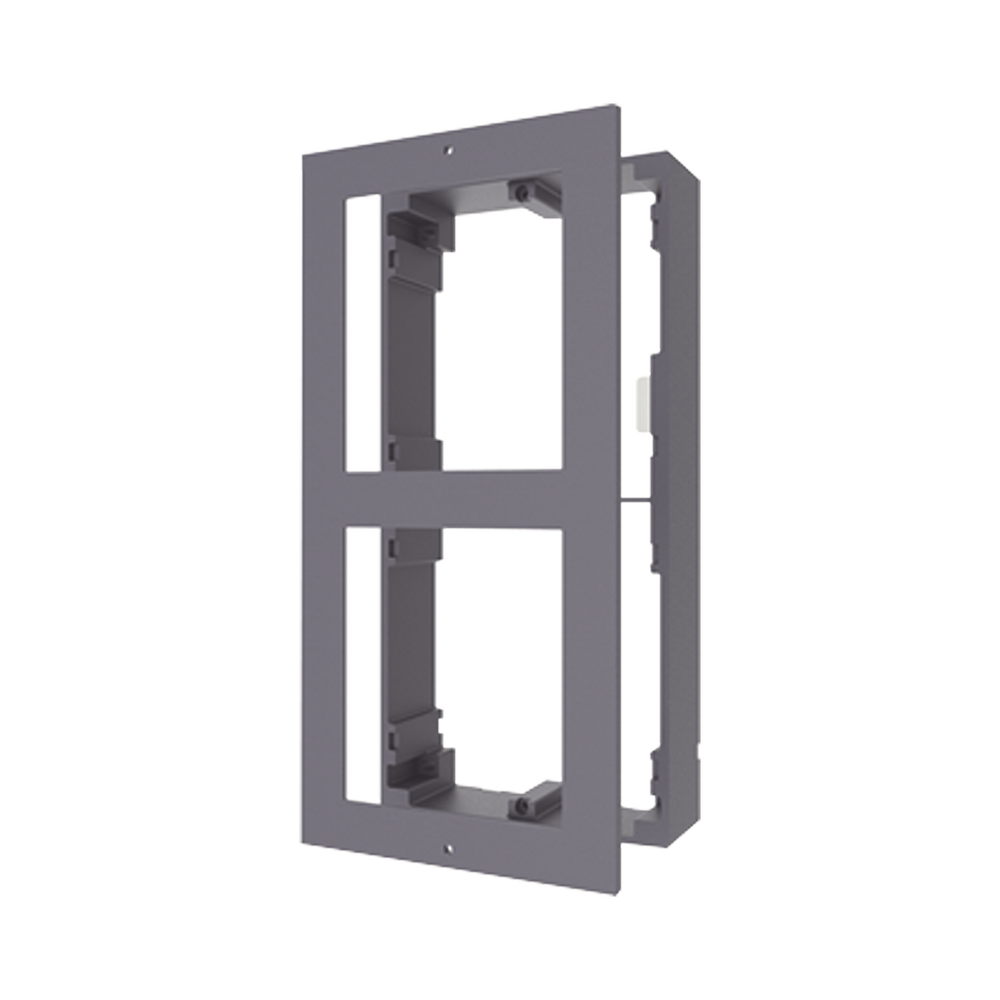 SOPORTE PARA EMPOTRAR 2 MÓDULOS VIDEO PORTEROS IP / ALUMINIO ALTA CALIDAD / INSTALACIÓN EN SUPERFICIE