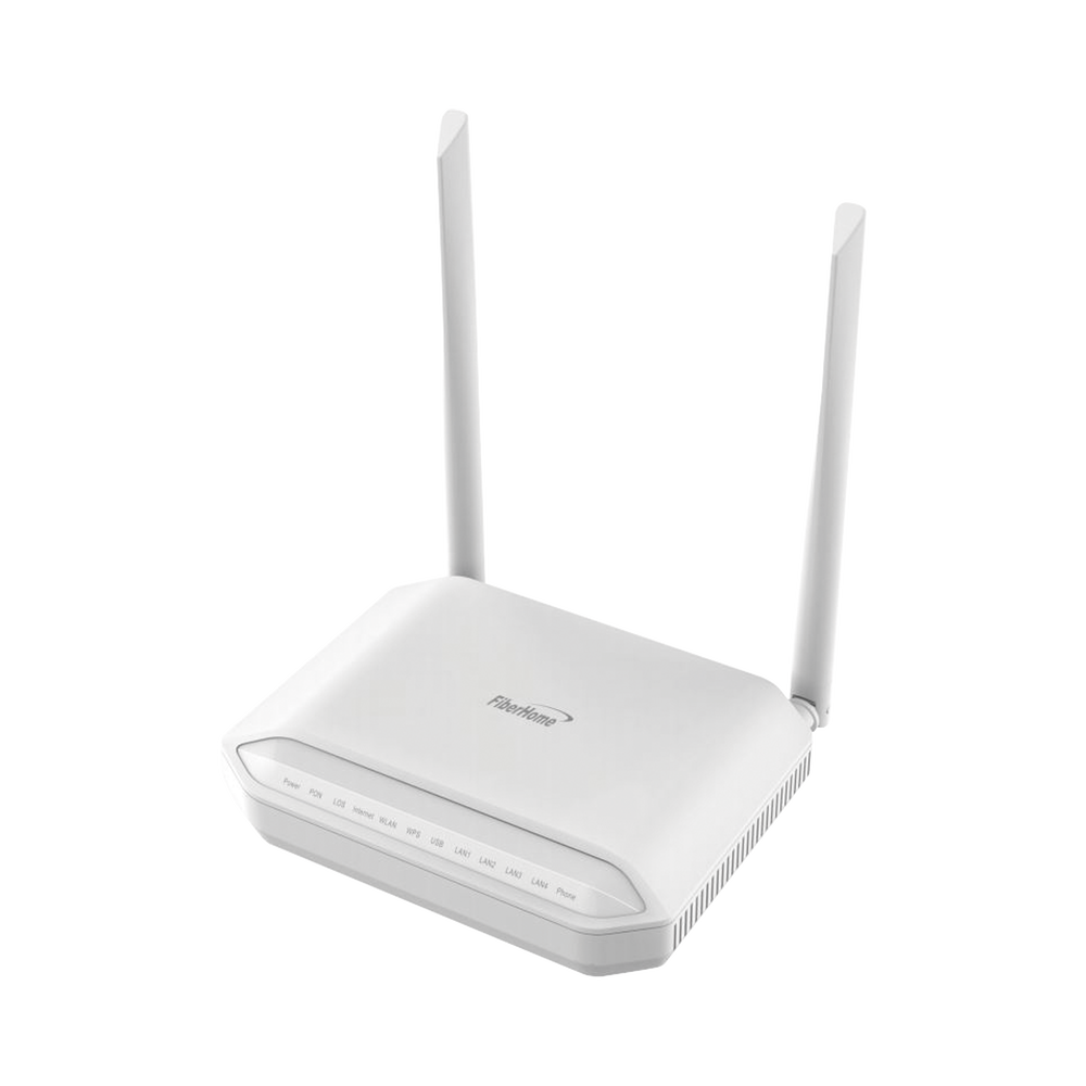 ROUTER ONU GPON, WIFI 2.4 GHZ, 2 PUERTOS GIGABIT + 2 PUERTOS FAST ETHERNET, CONECTOR SC/UPC