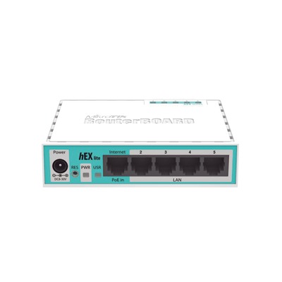 ROUTERBOARD (HEX LITE) 5 PUERTOS FAST ETHERNET 64MB RAM