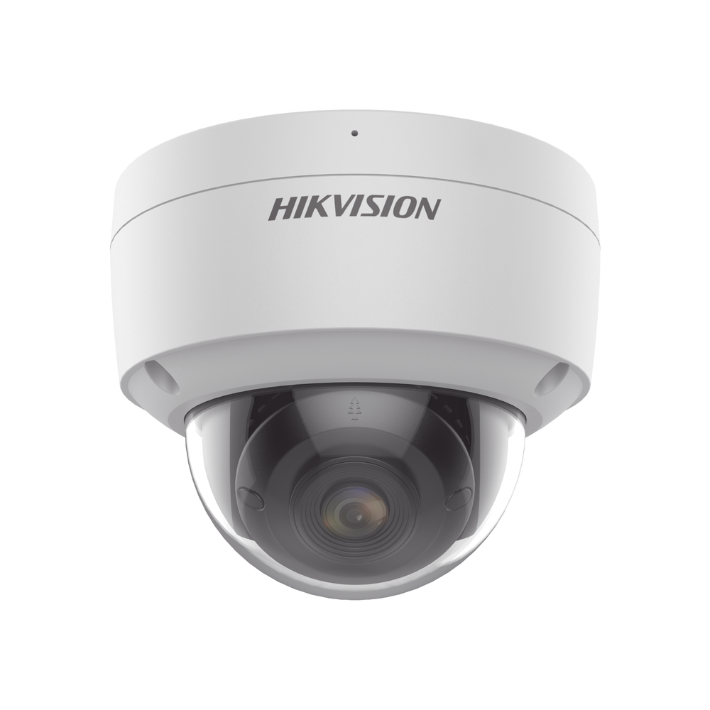 CÁMARA DOMO IP 4 MP / 2.8 MM / COLORVU / IMAGEN A COLOR 24/7 / IR 40 MTS / EXTERIOR IP67 / ANTIVANDÁLICA IK10 / WRD 120 DB/ H.265+ / POE / VIDEO ANALÍTICOS