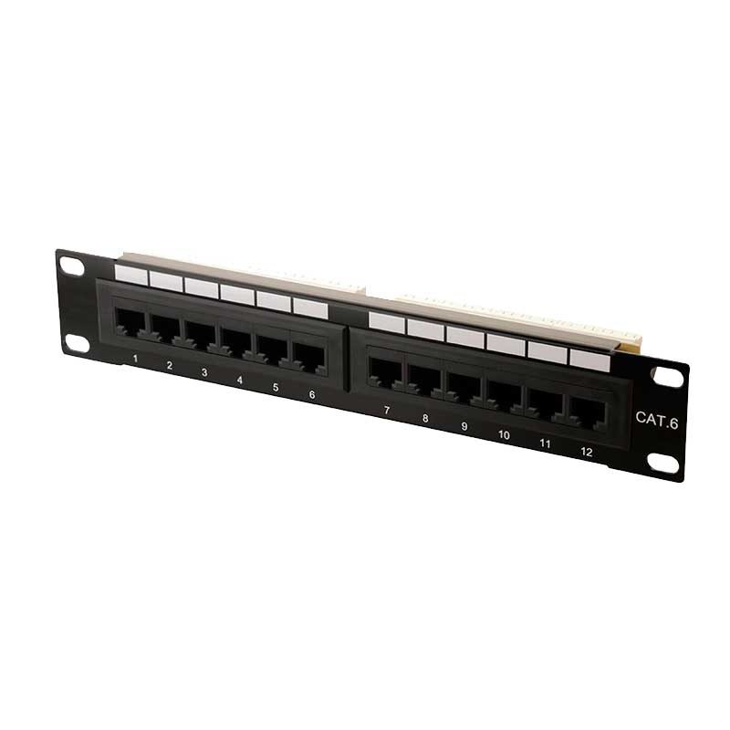 PATCH PANEL 12 PUERTOS CAT6 1U