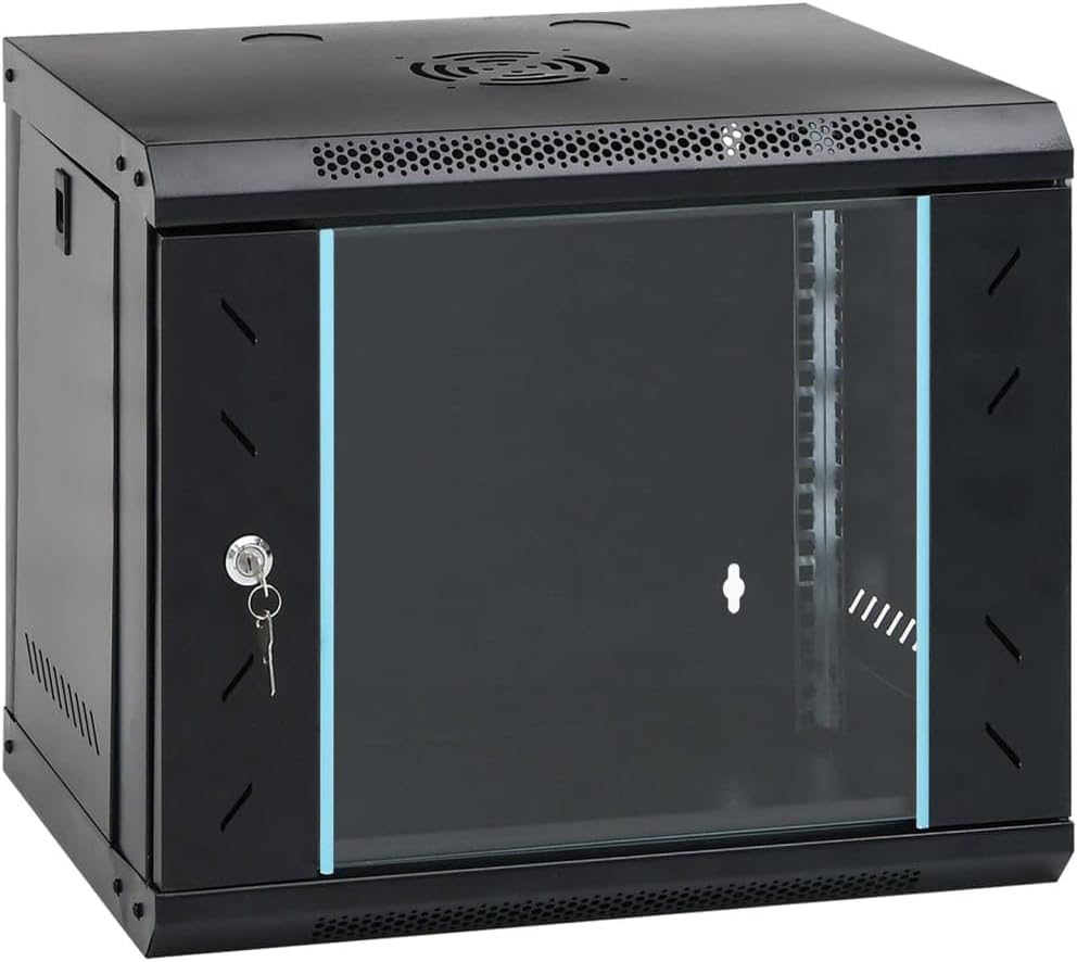 GABINETE RACK CERRADO 9U 530 X 400 X 450 MM