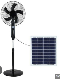 VENTILADOR 16&quot; CON PANEL SOLAR 20W 18000 MAH