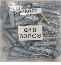[MJ0107] COMBO TORNILLO #10 + RAMPLUG / PACK 50 UND