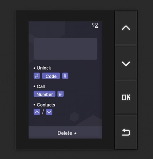 [DS-KD-DIS] MÓDULO DE VISUALIZACIÓN PARA SISTEMA DE VIDEOPORTERO. PANTALLA LCD DE 3,5&quot; (320X480). BOTONES RETROILUMINADOS. 1 ENTRADA/SALIDA PARA CONEXIÓN MODULAR. ENTRADA/SALIDA 12 VCC
