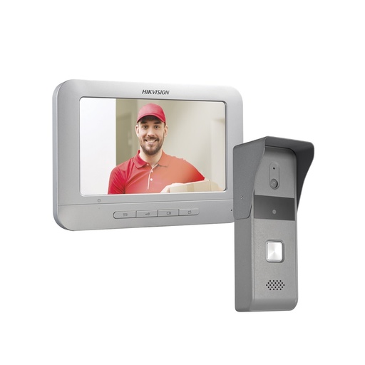 [DS-KIS203T] KIT DE VIDEO PORTERO / PANTALLA A COLOR 7&quot;/ MICRÓFONO INCORPORADO / ALTAVOZ / IP67 EXTERIORES / 128MM X 42MM X 24.8MM