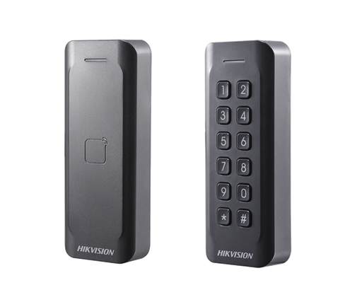 [DS-K1802MK] LECTOR DE TARJETAS DE PRÓXIMIDAD / TIPO MIFARE Y EM / TECLADO NÚMERICO / WIEGAND / IP65