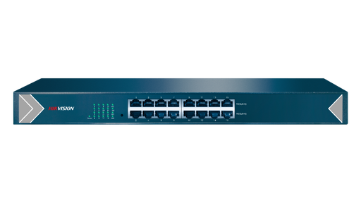 [DS-3E0516-E] SWITCH 16 PUERTOS GIGABIT 10/100/1000 MBPS / MDI / MDI-X / 220 VAC /  MAX 0.3 A / RACKEABLE