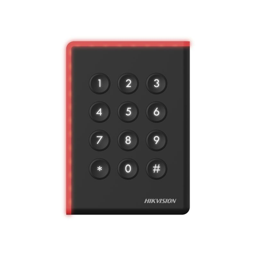 [DS-K1108AMK] LECTOR DE TARJETAS DE PRÓXIMIDAD / TIPO EM / TECLADO NÚMERICO / WIEGAND / IP65 / ALTA VELOCIDAD 32 BIT