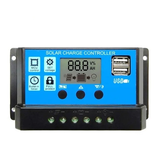 [CON-S20A] CONTROLADOR DE CARGA PARA PANEL SOLAR 20A 12V 24V SY3024HD